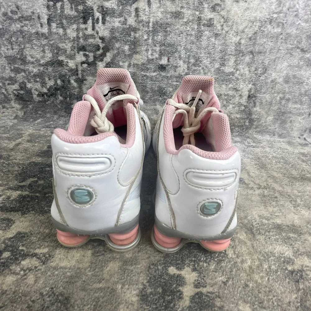 Nike Shox NZ Sneakers Womens Youth 4 Pink White and Blue Athletic Shoes